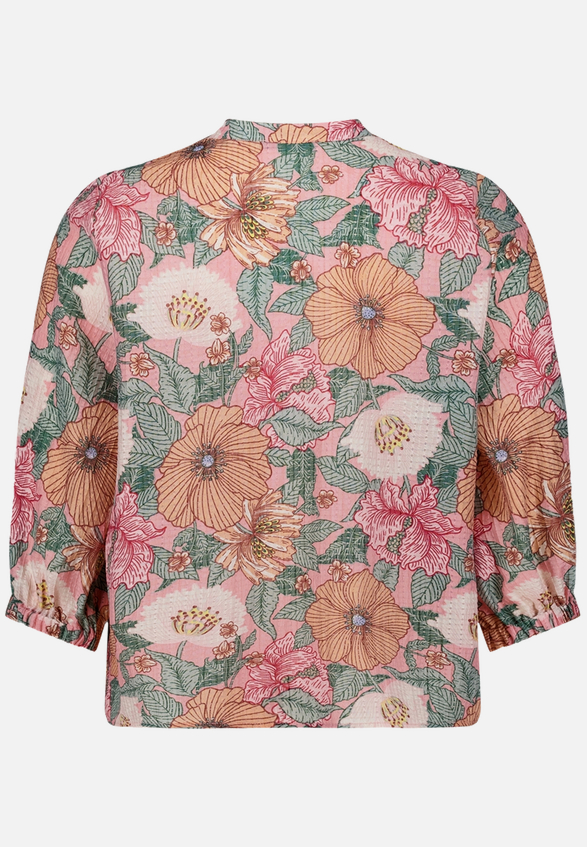 Schlupfbluse mit Blumenmuster / Rückseite