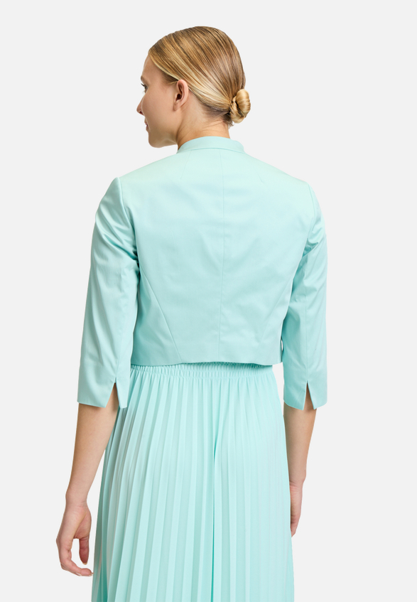 Bolero-Jacke unifarben / Modellfoto Rückseite