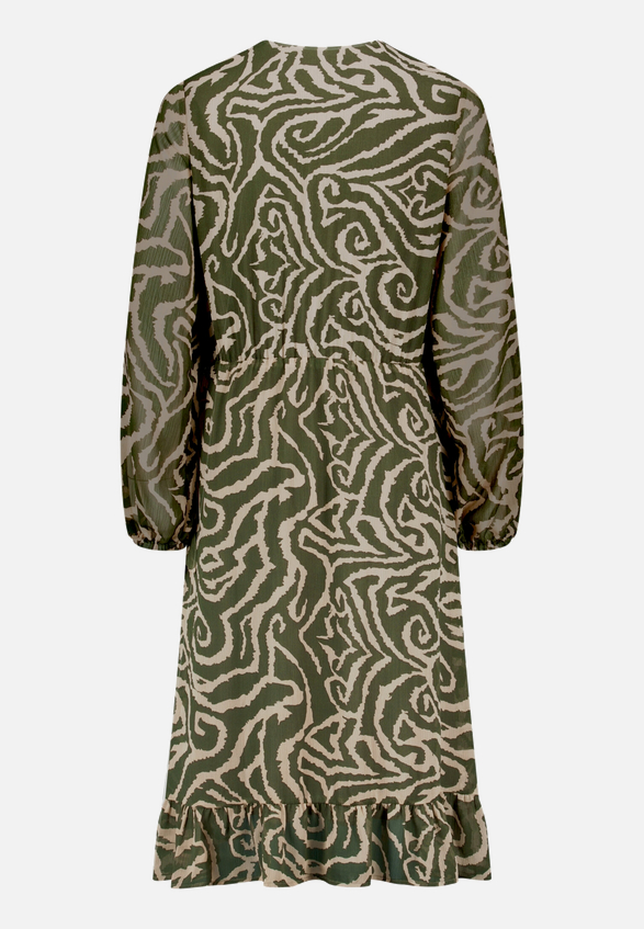 Chiffonkleid mit Muster / Rückseite