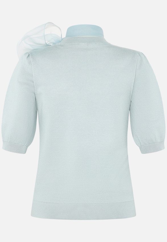 Kurzarmpullover  mit Schleife  / Rückseite