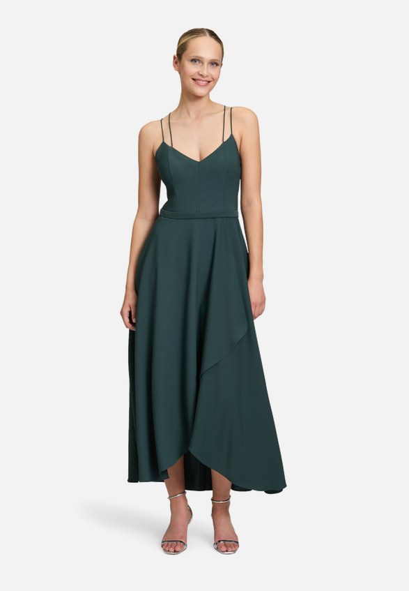 Abendkleid mit Volant / Modellfoto Vorderseite