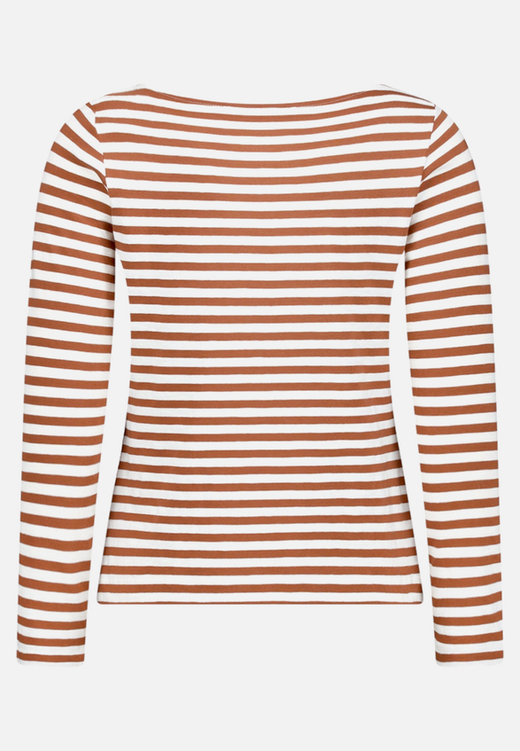 Ringelshirt mit U-Boot-Ausschnitt / Rückseite