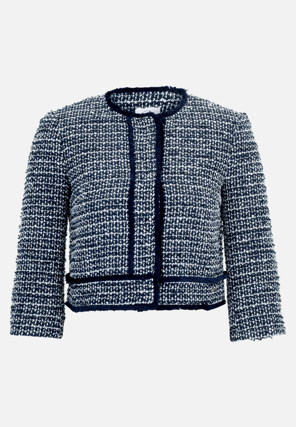 Bolero-Jacke mit aufgesetzten Taschen / Vorderseite