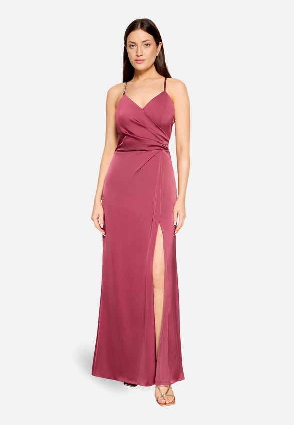 Abendkleid mit Schmucksteinen / Modellfoto Vorderseite