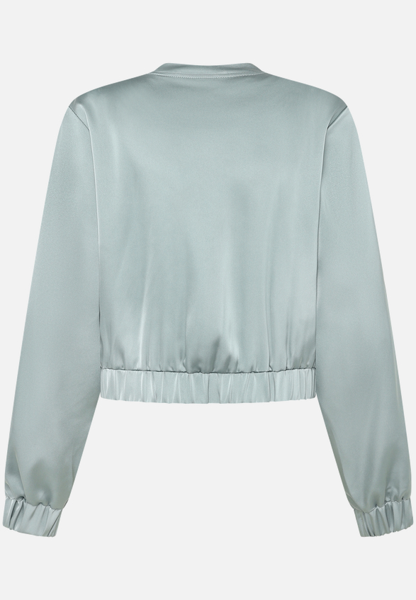 Satin-Jacke  mit Reißverschluss  / Rückseite