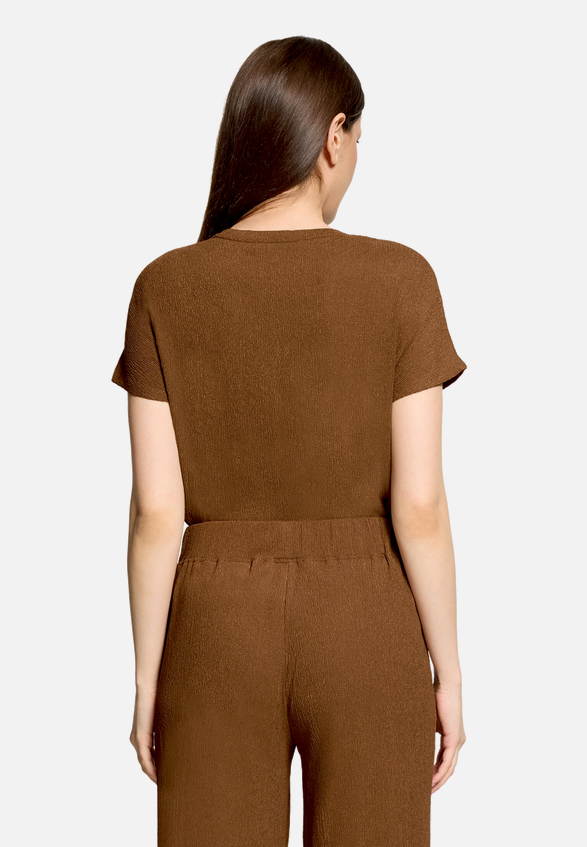 Culotte 7/8 Länge mit elastischem Bund / Modellfoto Rückseite
