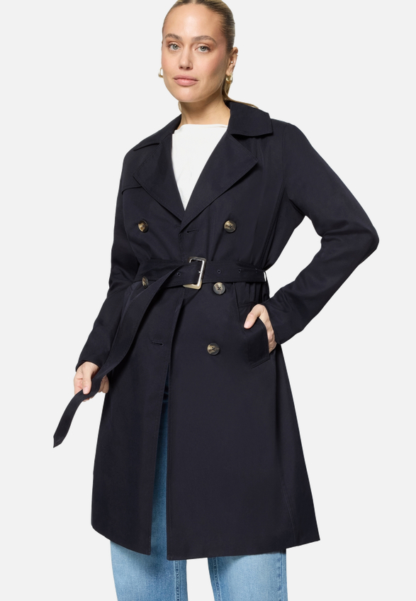 Trenchcoat  mit Gürtel / Modellfoto Vorderseite