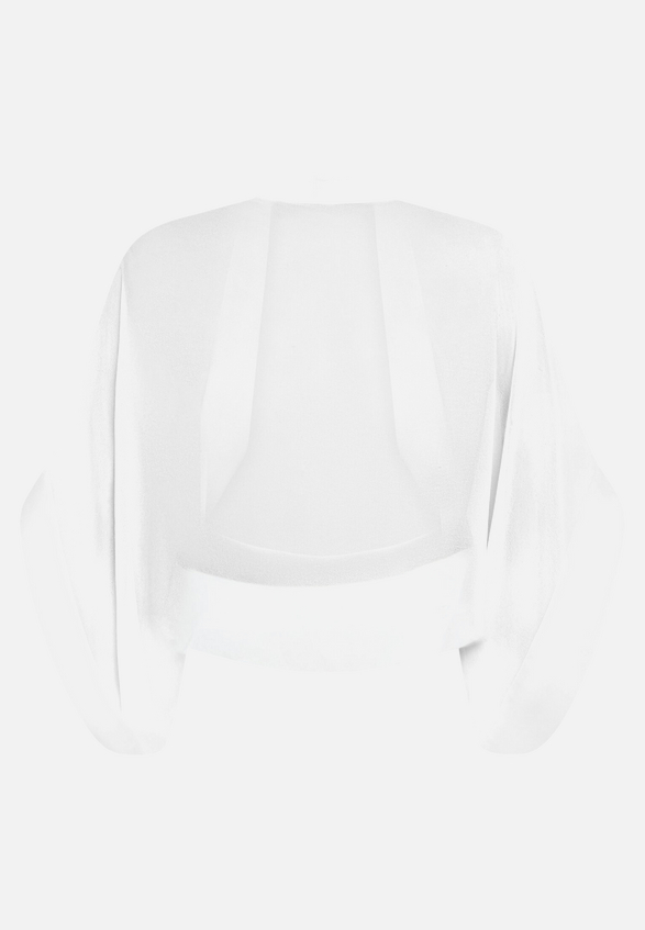 Chiffonstola mit 3/4 Arm / Rückseite