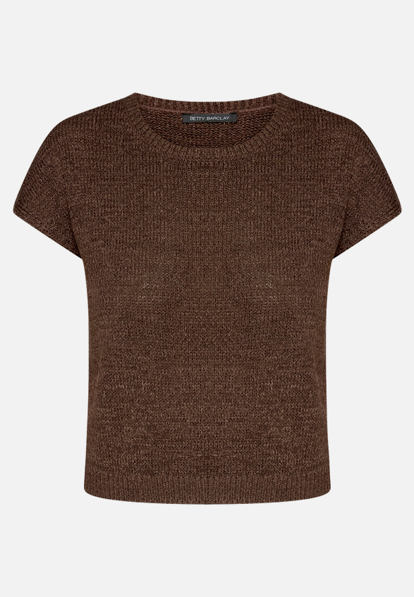 Strickpullover mit U-Boot-Ausschnitt / Vorderseite