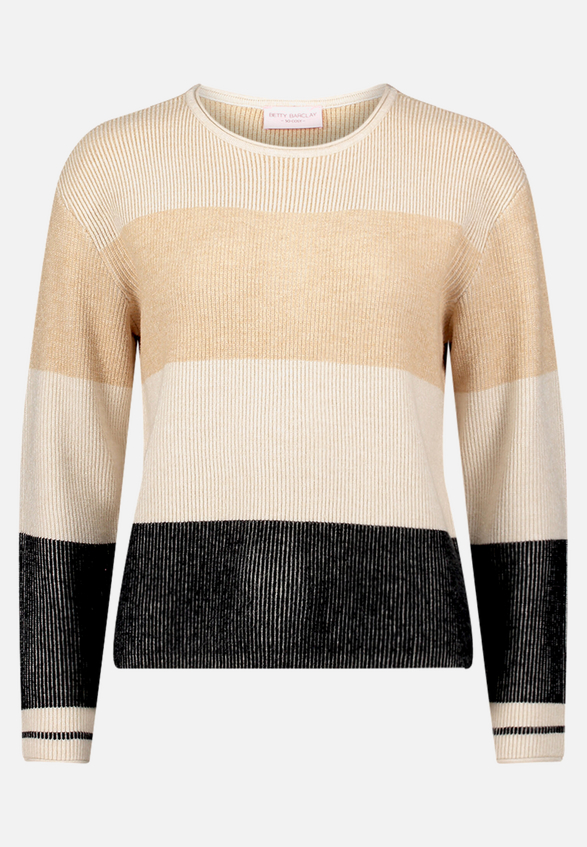 Strickpullover mit Rippenstruktur / Vorderseite