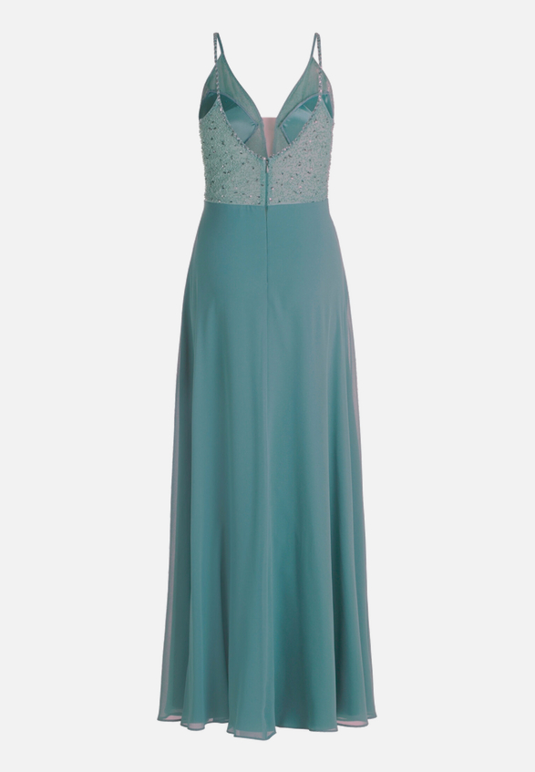Abendkleid mit Stickerei / Rückseite