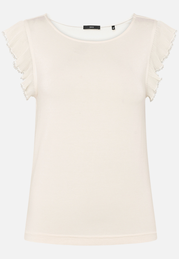 T-Shirt  Rüschen mit Perlen / Vorderseite