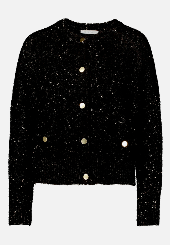 Strick-Cardigan mit Lurexfaden / Vorderseite