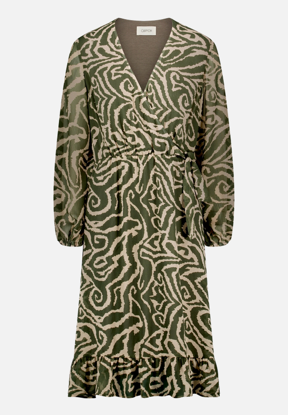 Chiffonkleid mit Muster / Vorderseite