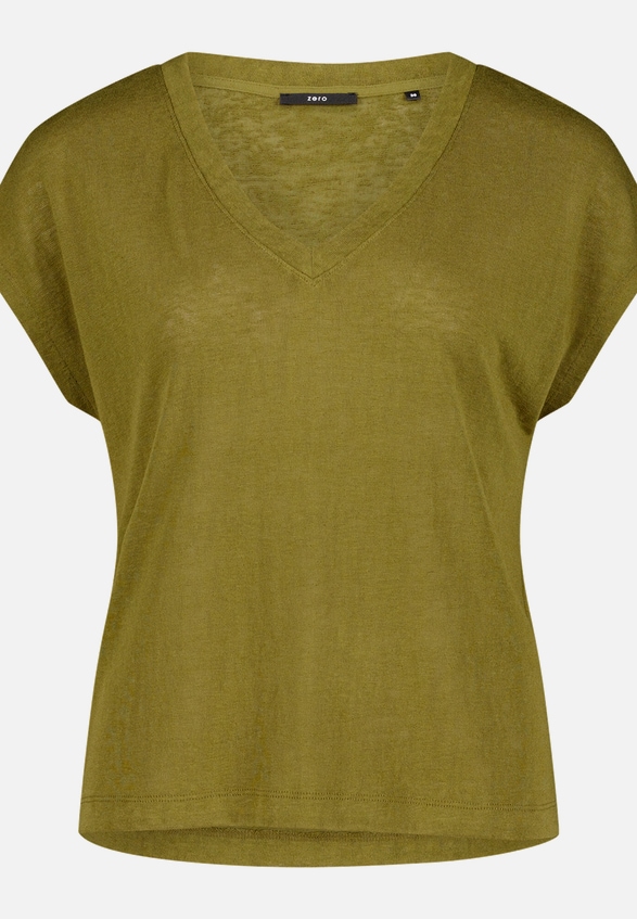 Basic-T-Shirt  mit V-Ausschnitt / Vorderseite