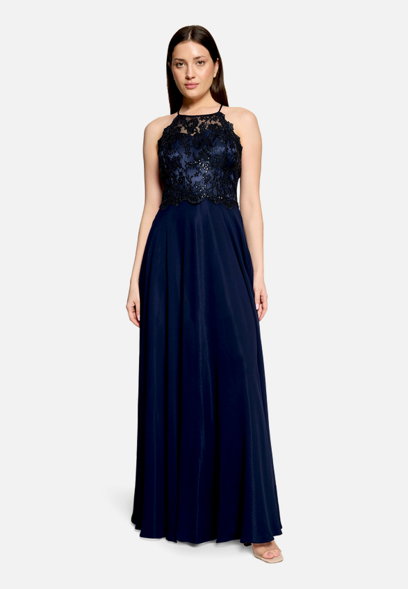 Abendkleid rückenfrei / Modellfoto Vorderseite