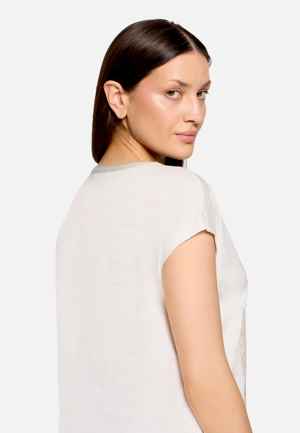 Rundhals-Shirt mit Placement / Detailbild
