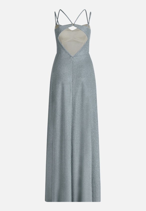 Abendkleid im Glitzer-Look / Rückseite