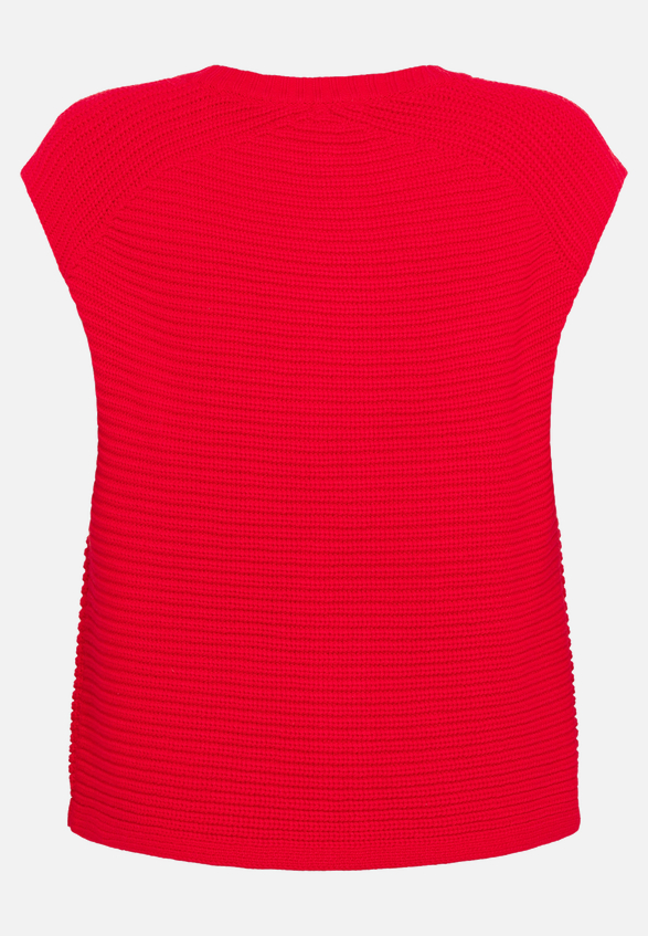 Grobstrickjacke ohne Arm / Rückseite