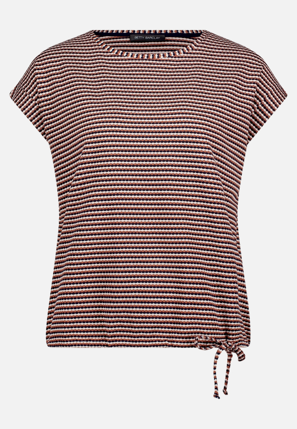 Print-T-Shirt strukturiert mit Tunnelzug / Vorderseite