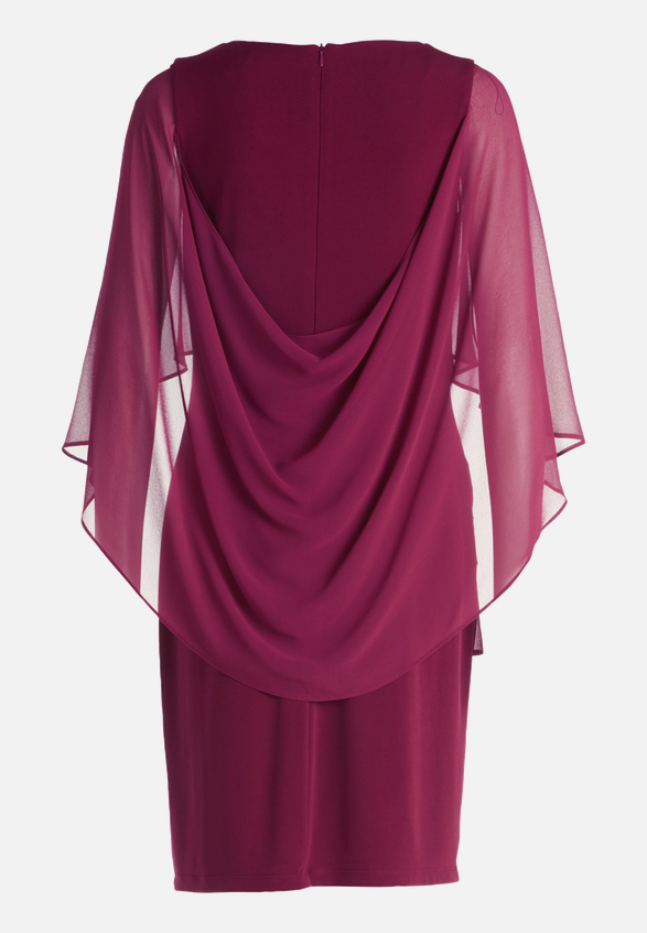 Cocktailkleid mit Raffung / Rückseite