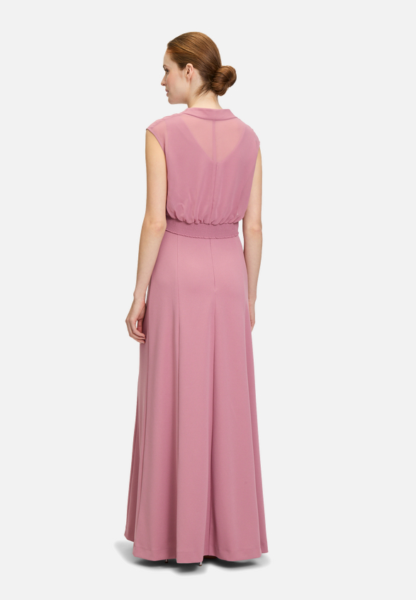 Abendkleid mit Raffung / Modellfoto Rückseite