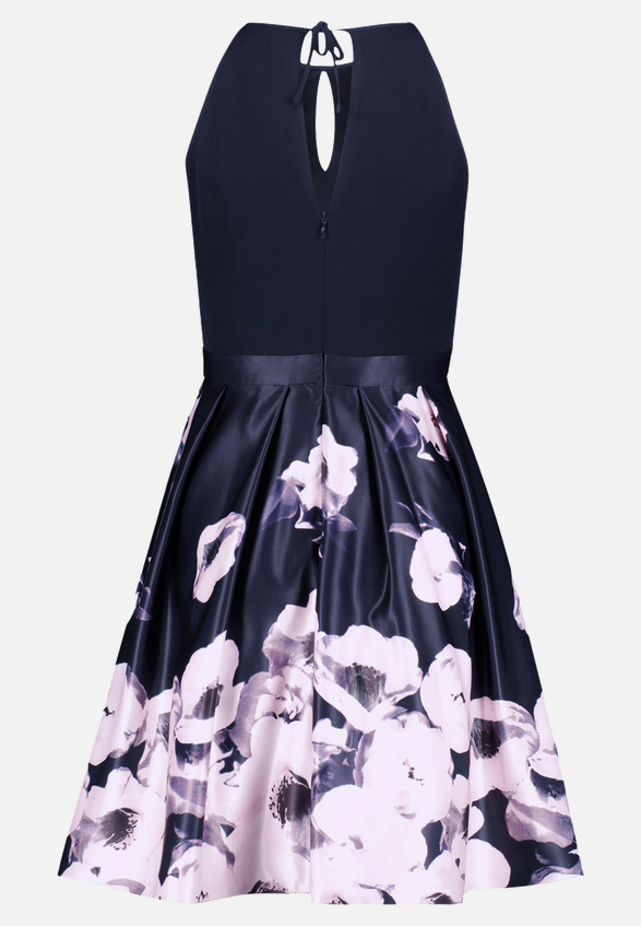 Cocktailkleid mit Blumenprint / Rückseite