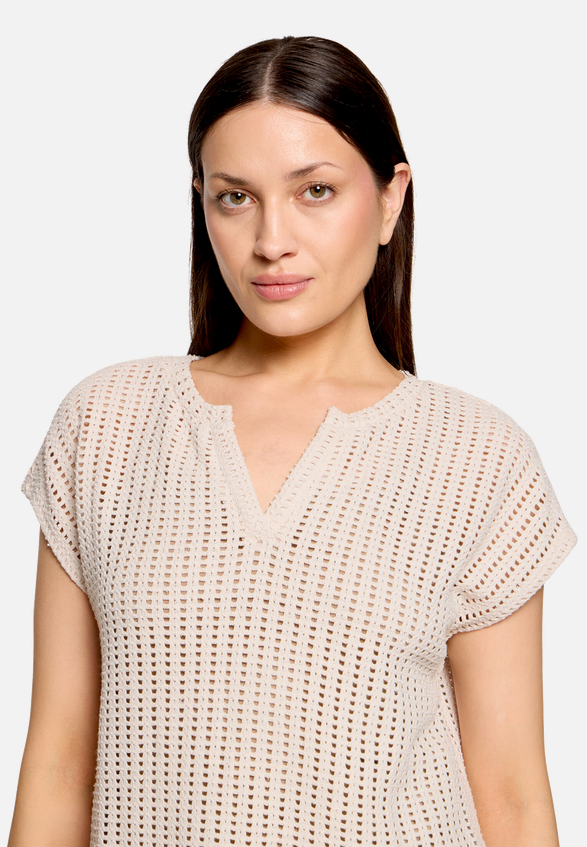 Strukturshirt kurzarm / Detailbild