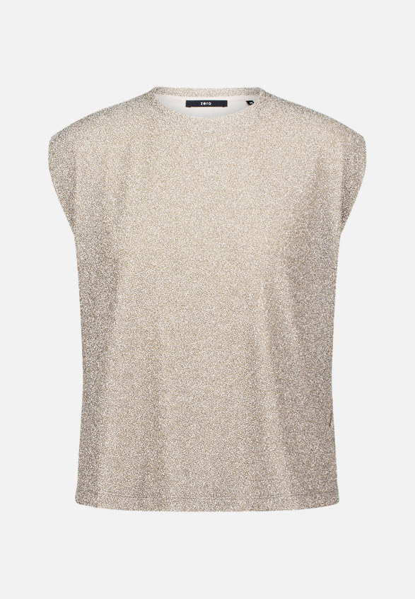 Glitzer-Shirt mit Rundhalsausschnitt / Vorderseite