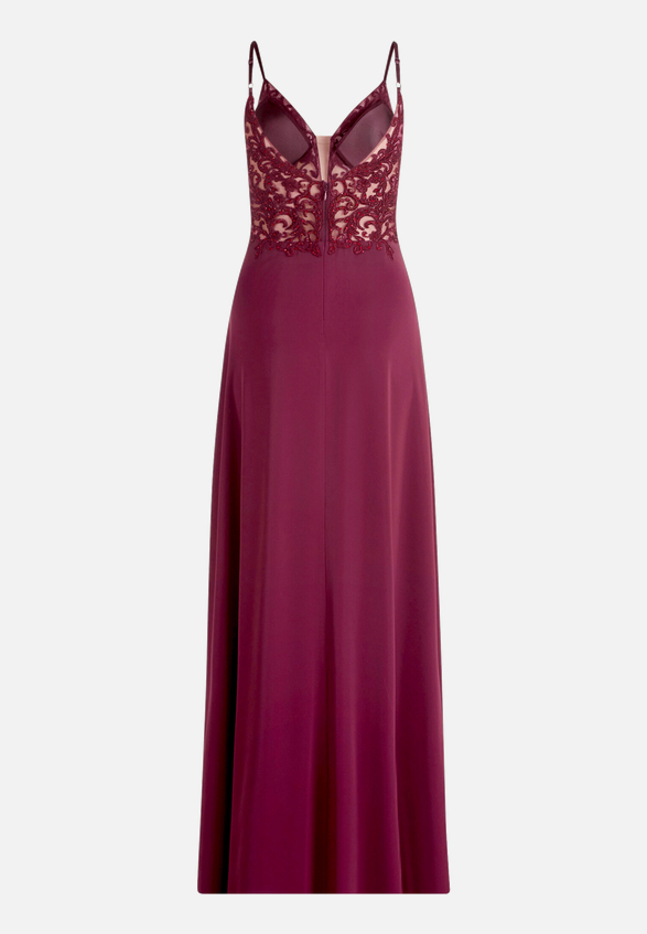 Abendkleid mit Stickerei / Rückseite
