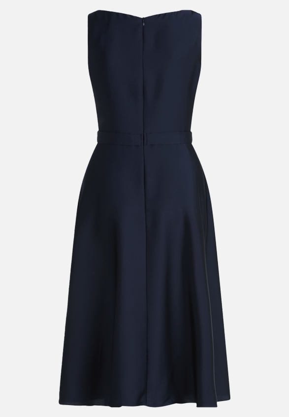 Cocktailkleid mit Wasserfallausschnitt / Rückseite
