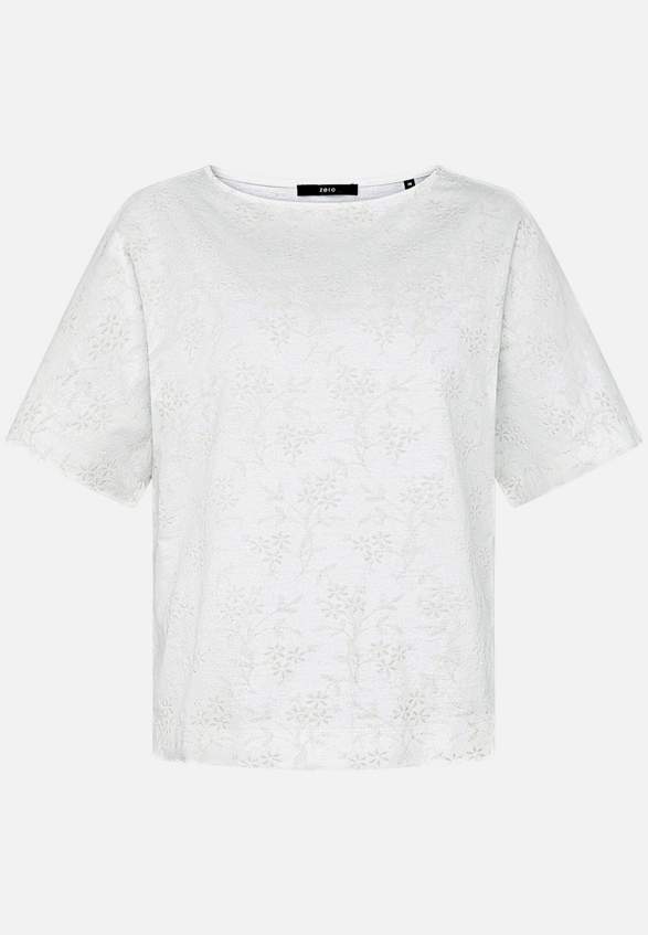 Baumwoll-T-Shirt   mit Stickerei / Vorderseite