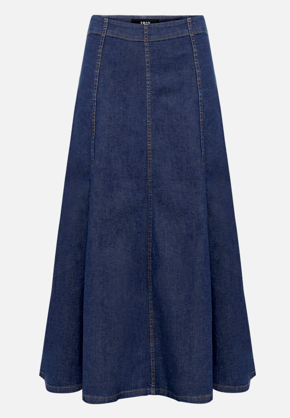 Jeansrock  Maxi in A-Linie / Vorderseite