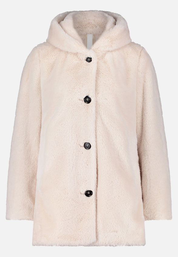 Plüschjacke mit Kapuze / Vorderseite