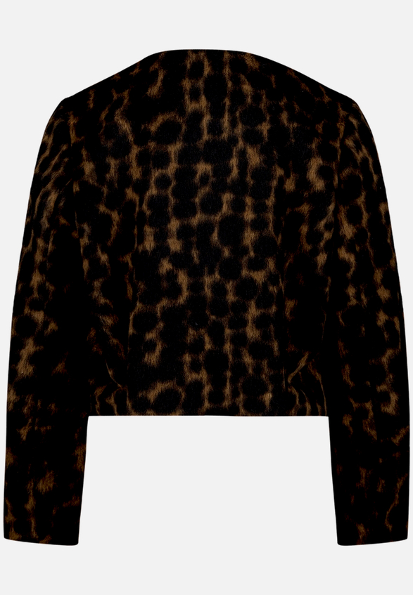 Flauschige Jacke  mit Knöpfen  / Rückseite
