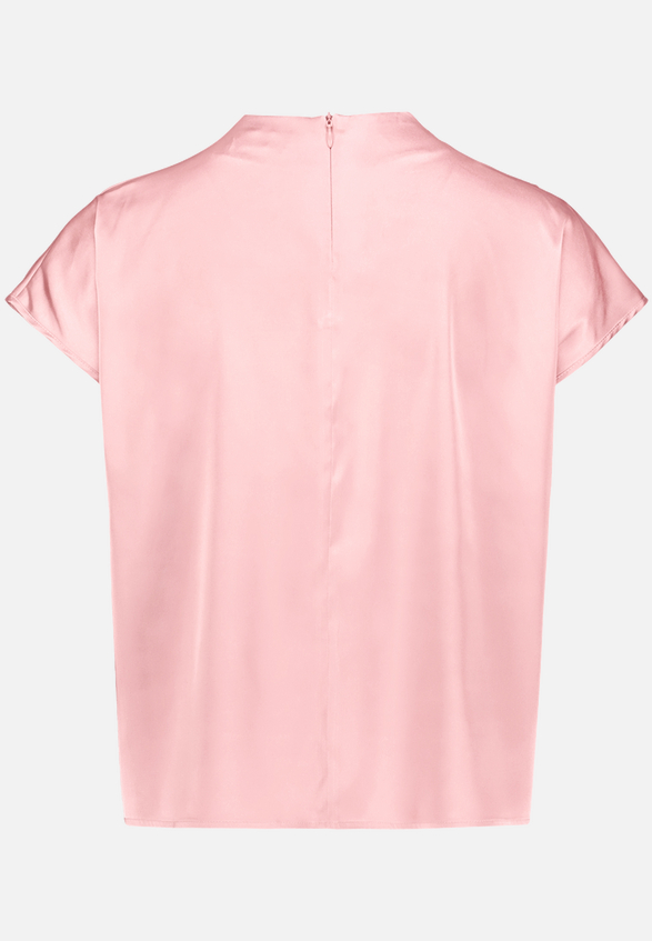 Satinbluse  mit Stehkragen / Rückseite