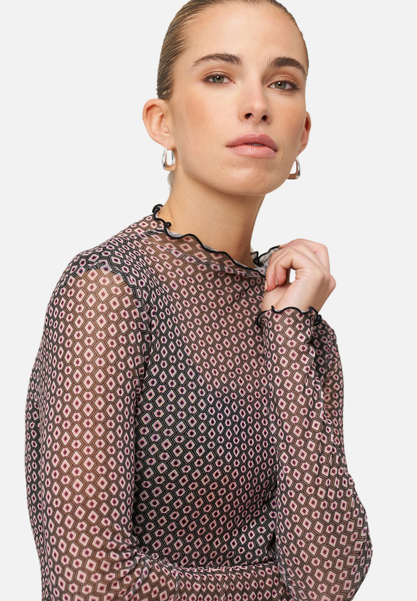 Mesh-Shirt mit grafischem Print / Detailbild