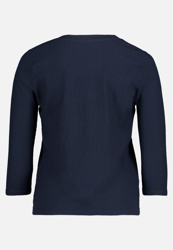 Strukturshirt mit Rundhalsausschnitt / Rückseite
