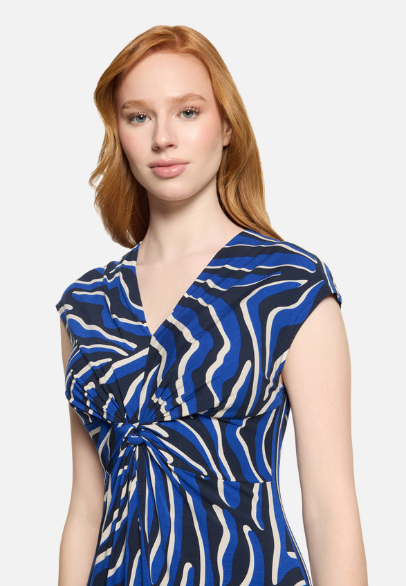 Jerseykleid mit Raffung / Detailbild