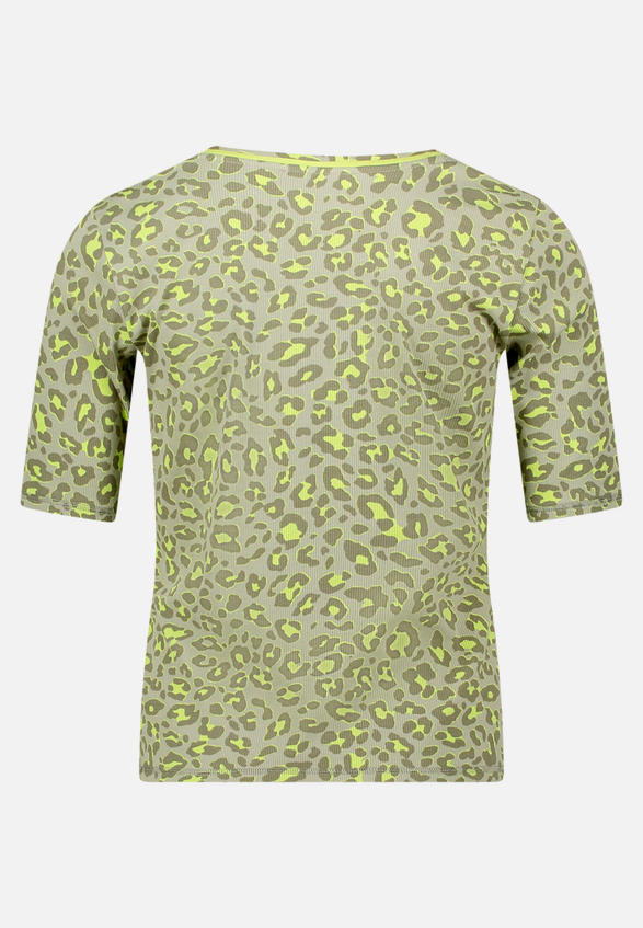 Basic Shirt mit Rippenstruktur / Rückseite
