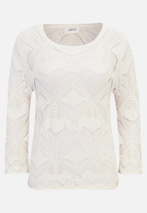 Strickpullover mit Rundhalsausschnitt / Vorderseite