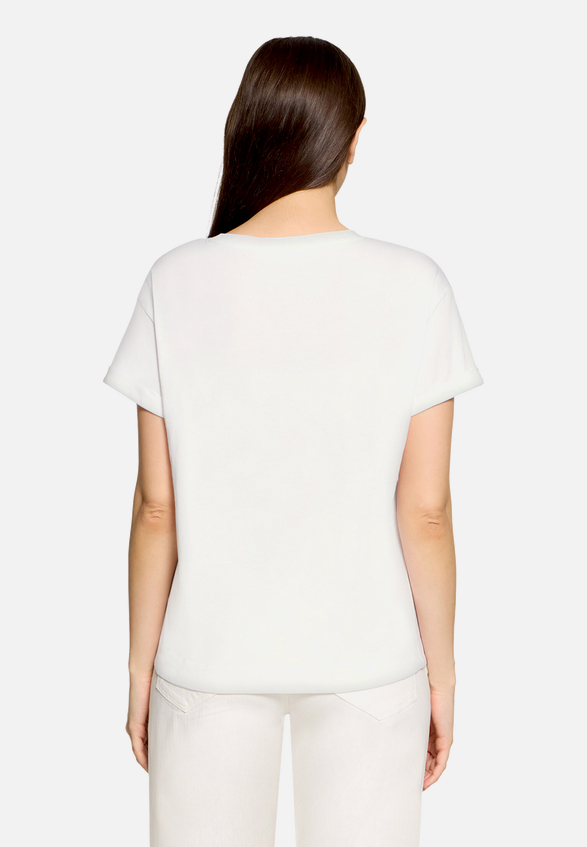 Rundhals-Shirt kurzarm / Modellfoto Rückseite
