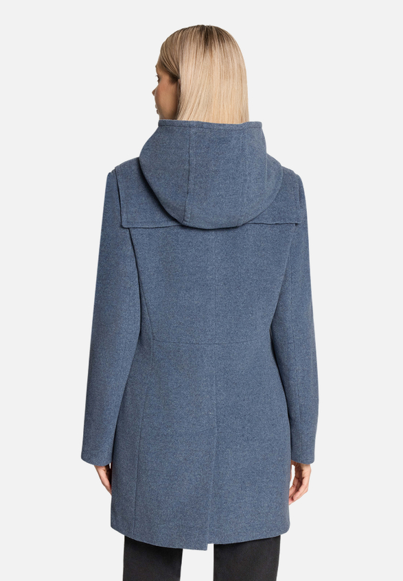 Dufflecoat mit Kapuze / Modellfoto Rückseite