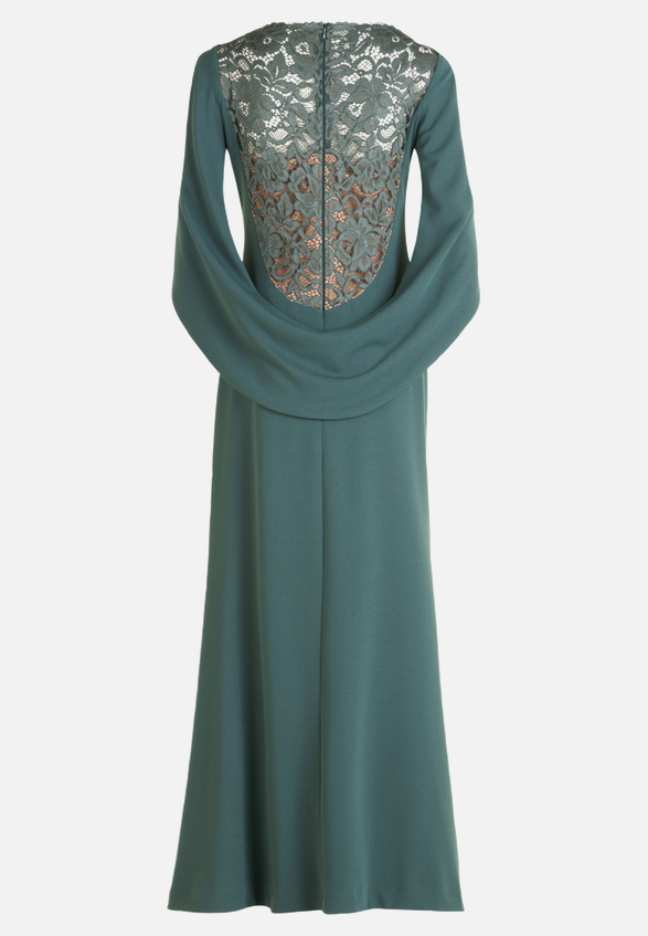 Abendkleid mit Spitze / Rückseite
