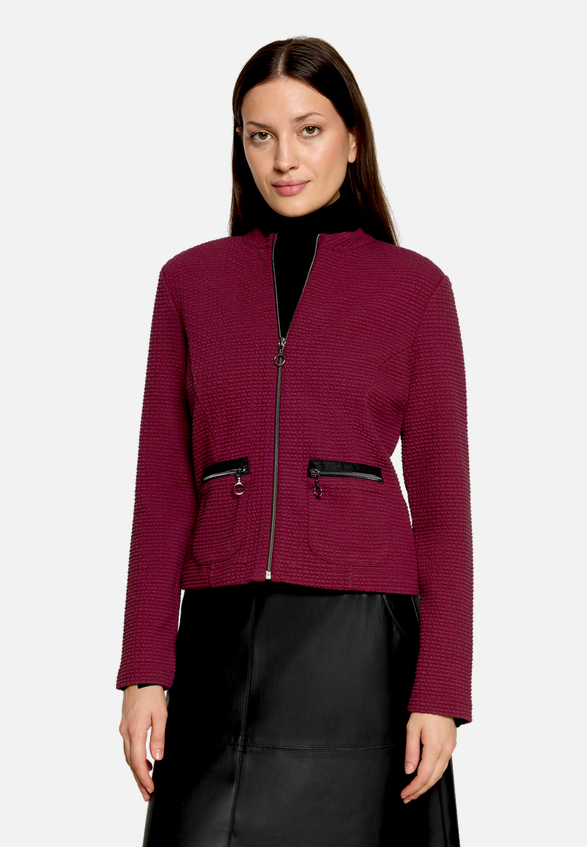 Blazer-Jacke  mit Reißverschluss / Modellfoto Vorderseite