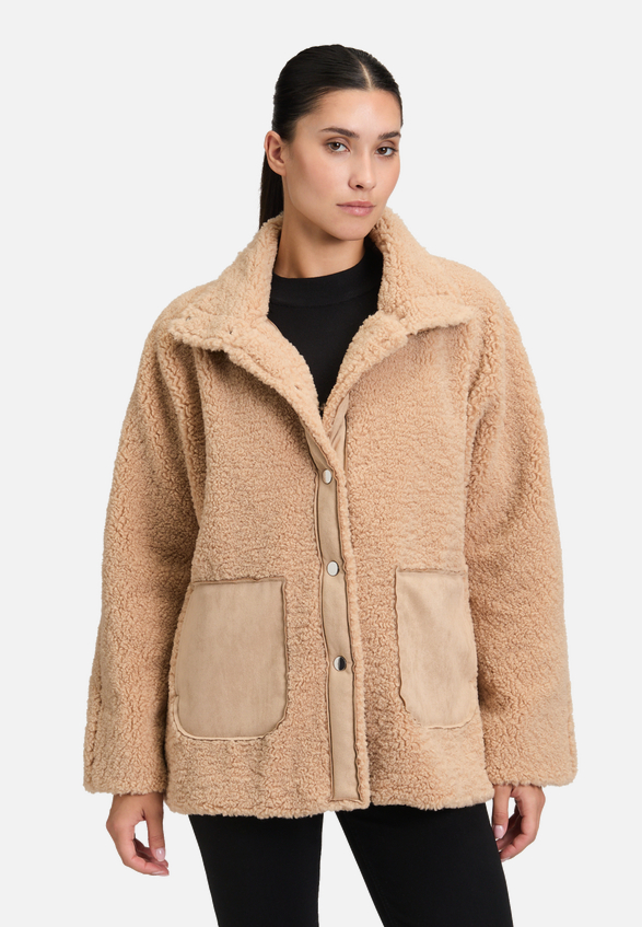 Outdoorjacke mit Plüsch / Modellfoto Vorderseite