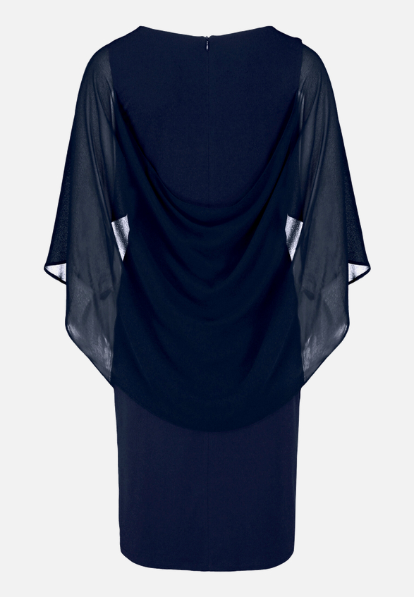 Cocktailkleid mit Raffung / Rückseite