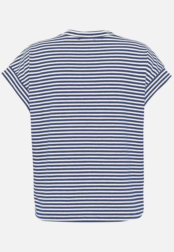 Shirt  gestreift mit V-Ausschnitt  / Rückseite