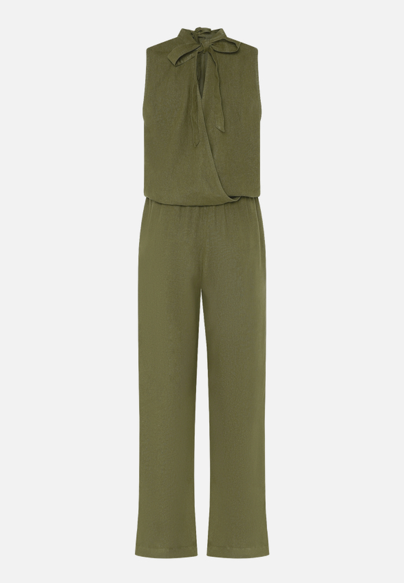 Jumpsuit mit hohem Kragen / Rückseite