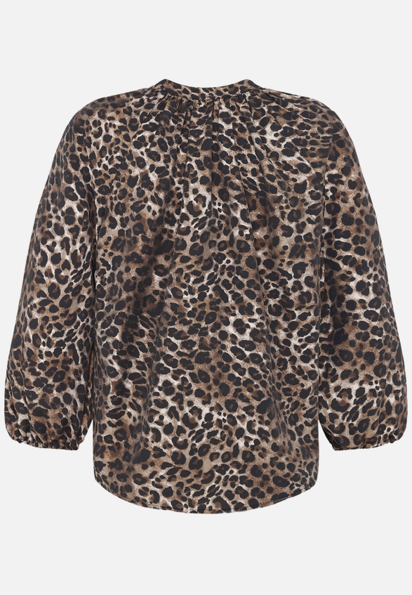 Schlupfbluse  mit Leoprint / Rückseite